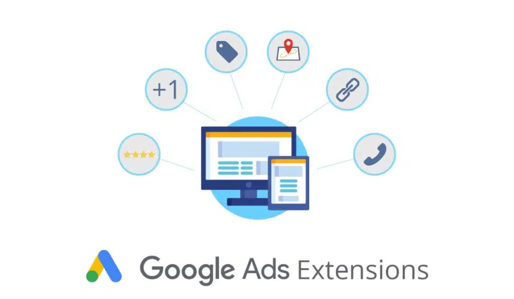 Google Ads Extenions Vector Image